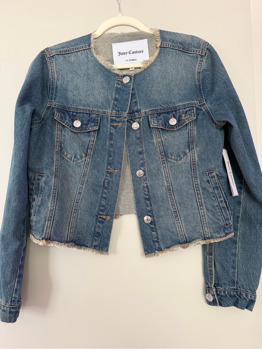 Juicy Couture Medium Blue Denim Jacket with Tag